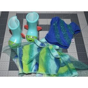 American Girl WELLIE WISHERS Outfit Set Meet CAMILLE Sparkle Top Skirt Boots